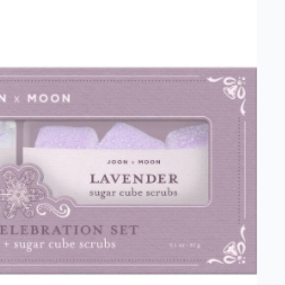 JOON X MOON WHIPPED SOAP & SUGAR CUBE GIFT SET-LAVENDER 2PC/ NEW IN BOX - Picture 3 of 10